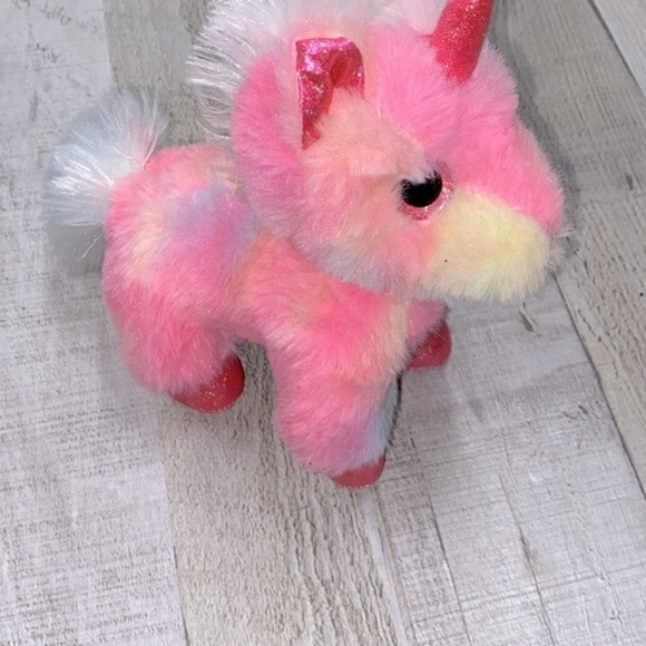 Pink rainbow unicorn plush - Picture 2 of 7